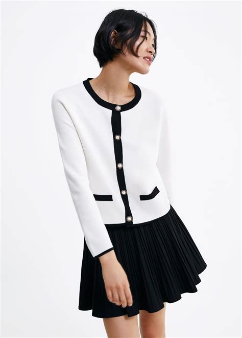 zara chanel style cardigan|zara and chanel.